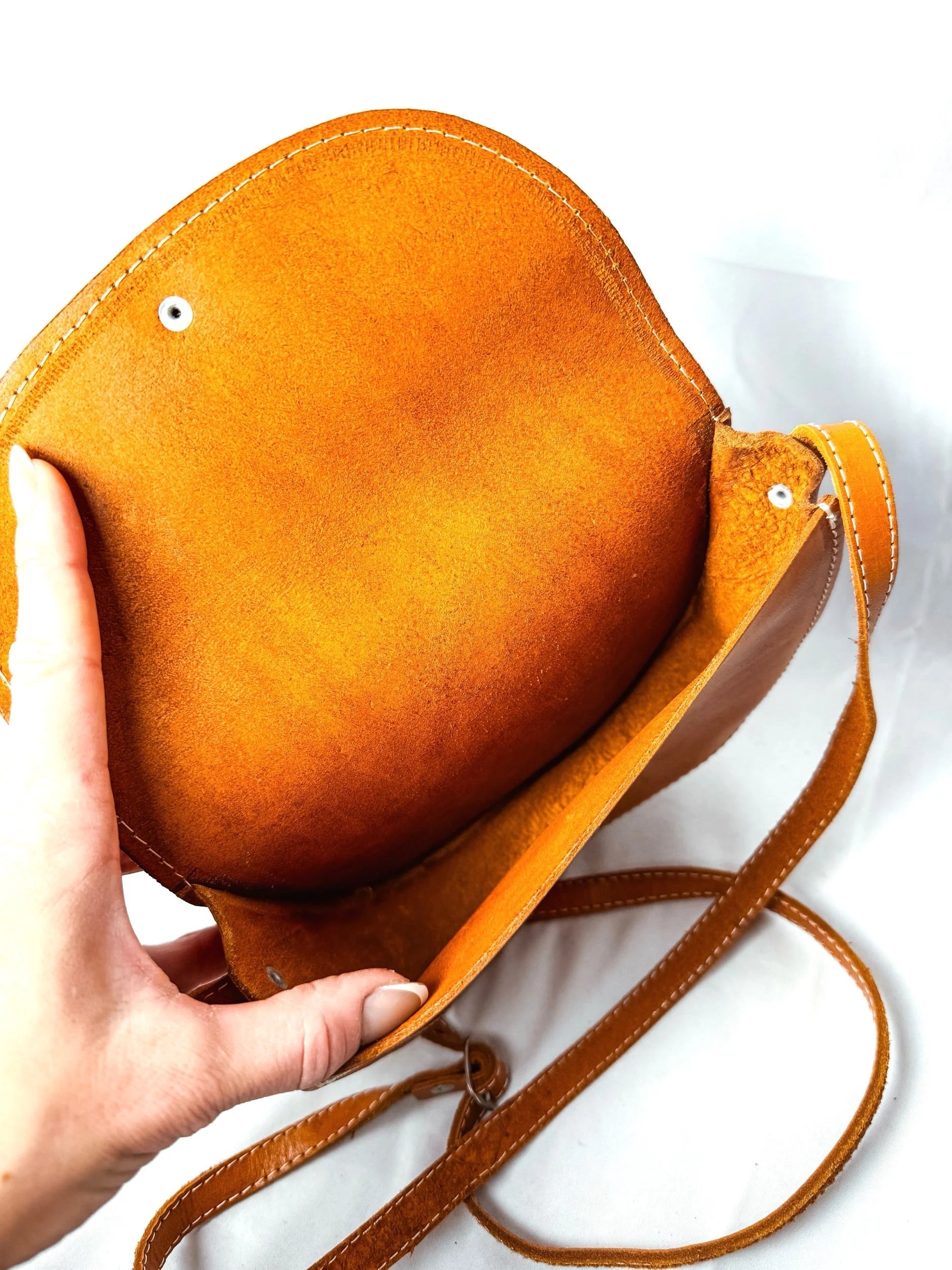 Vintage Genuine Leather Crossbody Leather Pochette Bag