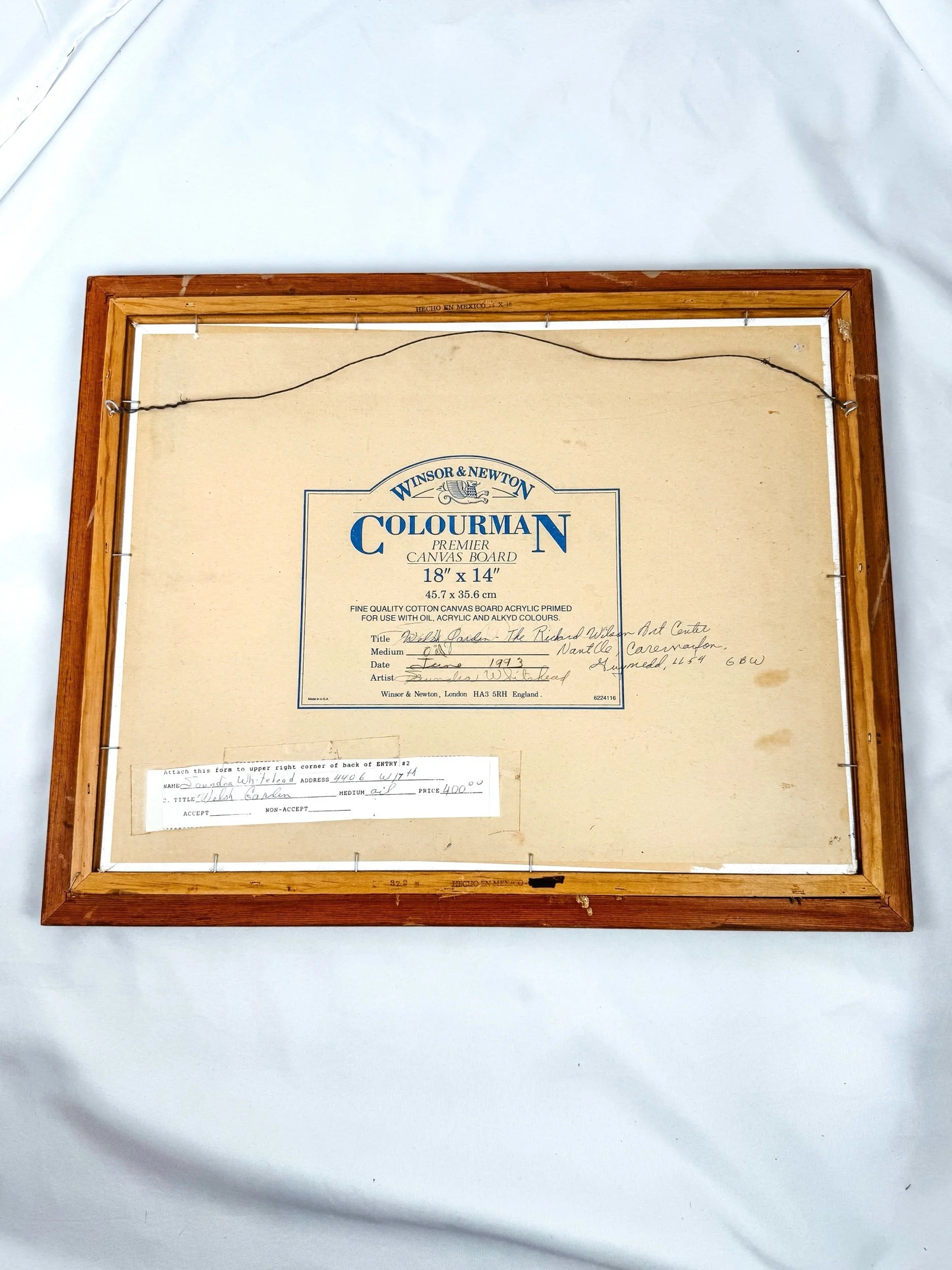 Home in the Spring, Framed Vintage Floral Painting