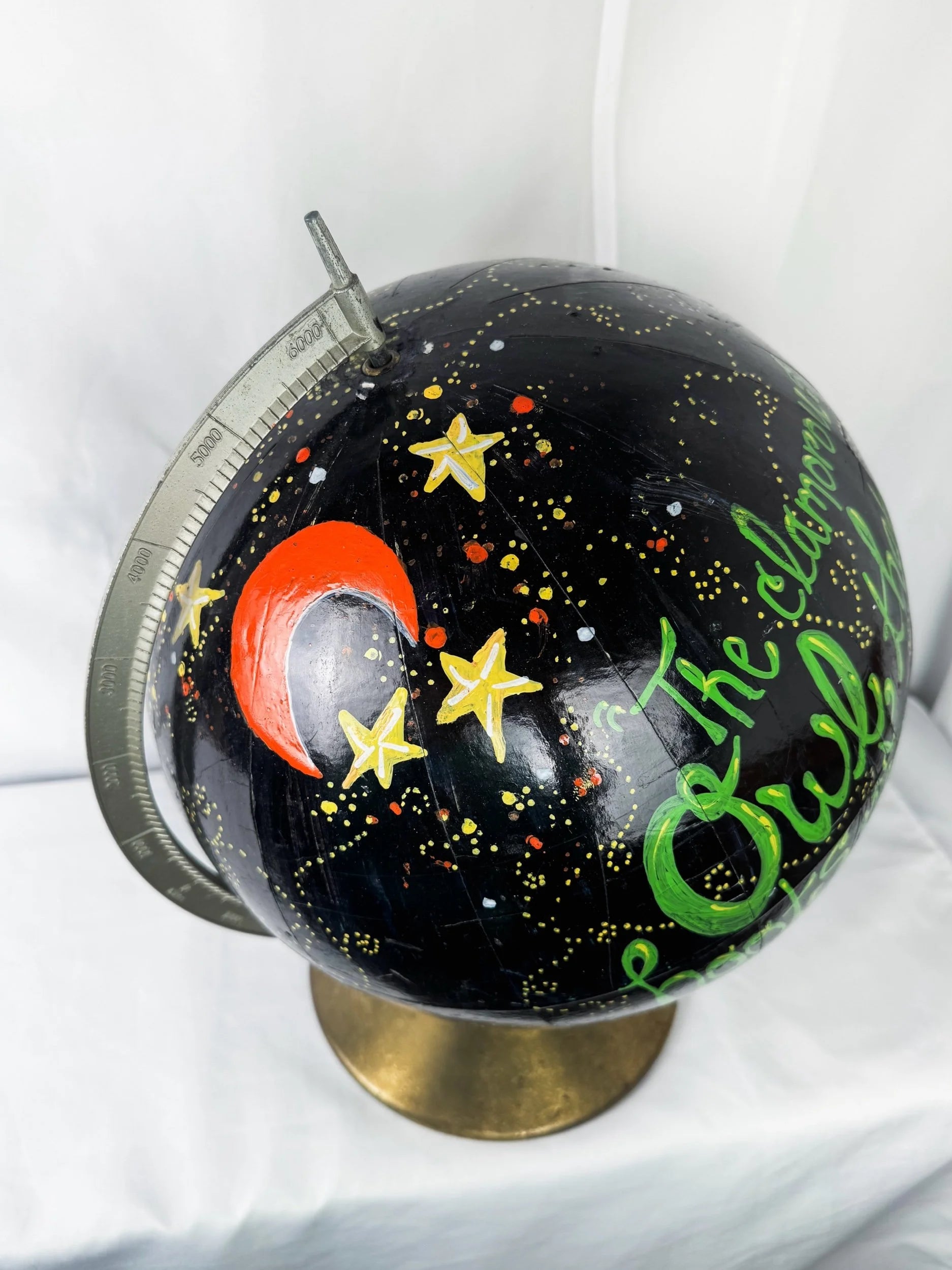 A Midsummer Night’s Dream Hand-Painted Owl Globe