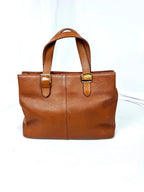 Burberry Brown Pebbled Leather Handbag
