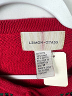 Lemon Grass Sequin Snowman Knit Cardi