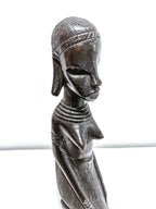 Hand- Carved Wooden African Woman Figurine