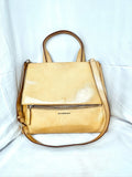 Givenchy Patent Pandora Flap Dark Cream Shoulder Bag