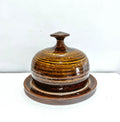 Vintage Ceramic Covered Cloche/Cheese Tray