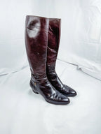 Salvatore Ferragamo Leather Knee-High Boots, Size 8