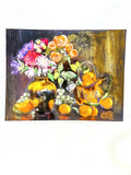 Large Floral/ Fruit Still Life, Pastel Painting on Paper