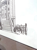 Original Signed Framed Drawing, Gothic House