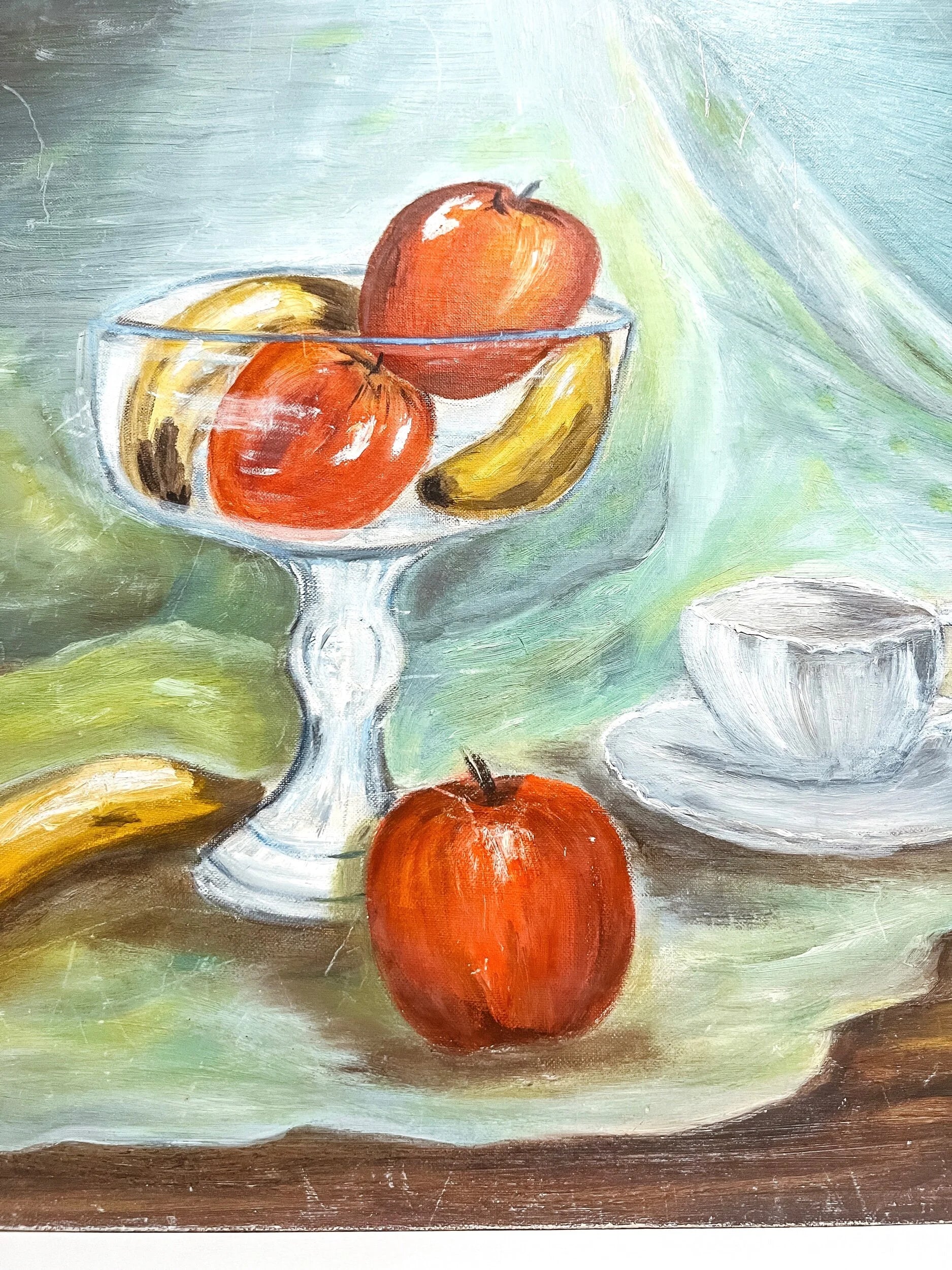Vintage Still Life Fruit Oil Painting