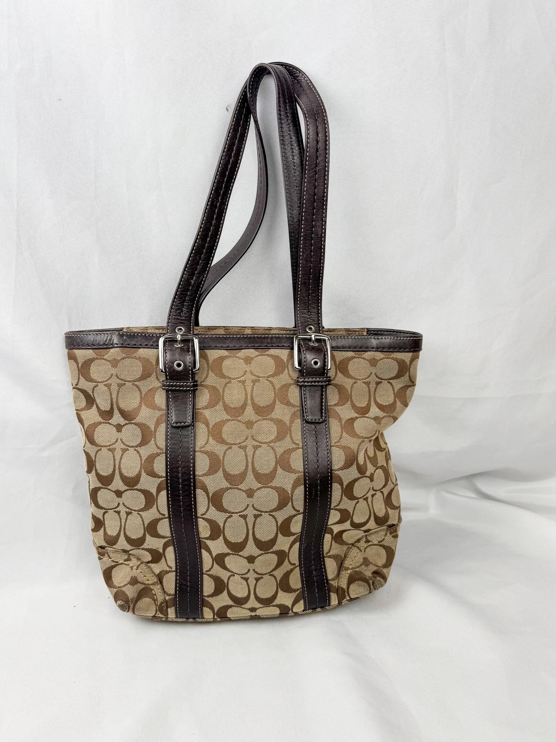 Vintage Coach Monogram Shoulder Bag