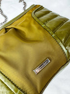 Vintage Burberry Olive Patent Leather Crossbody Bag