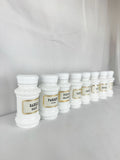 Set of 8 White Glass Spice Jars