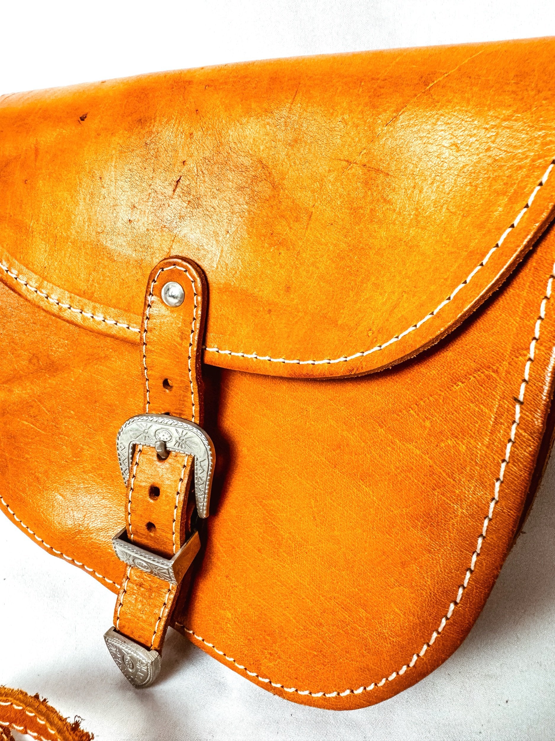 Vintage Genuine Leather Crossbody Leather Pochette Bag