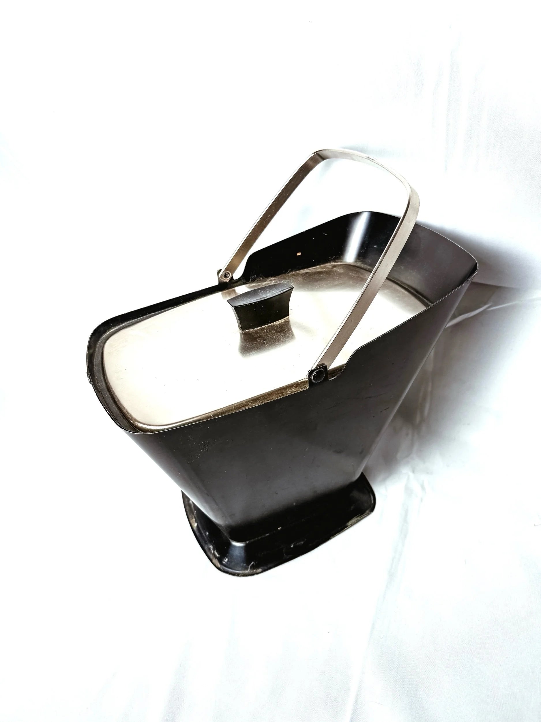 Black & Chrome Mid Century West Bend Ice Bucket