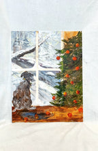 A Puppy Christmas, Acrylic on Canvas Board