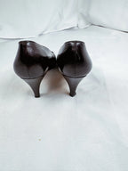 YSL Yves Saint Laurent Dark Brown Italian Leather Pumps