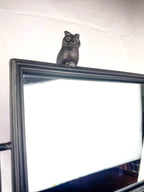 Wrought Iron Owl Mirror On Stand