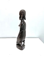 Hand- Carved Wooden African Woman Figurine