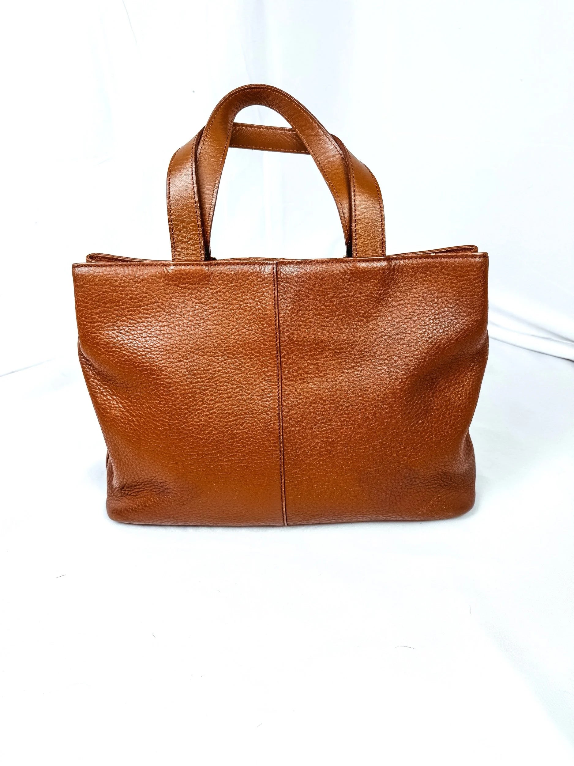 Burberry Brown Pebbled Leather Handbag