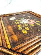 Hand-Painted Floral Wooden Wall Art