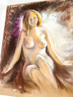 Is it Cold in Here? Nude Pastel Portrait on Canvas Panel