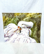 Large Whooping Crane Watercolor on Paper