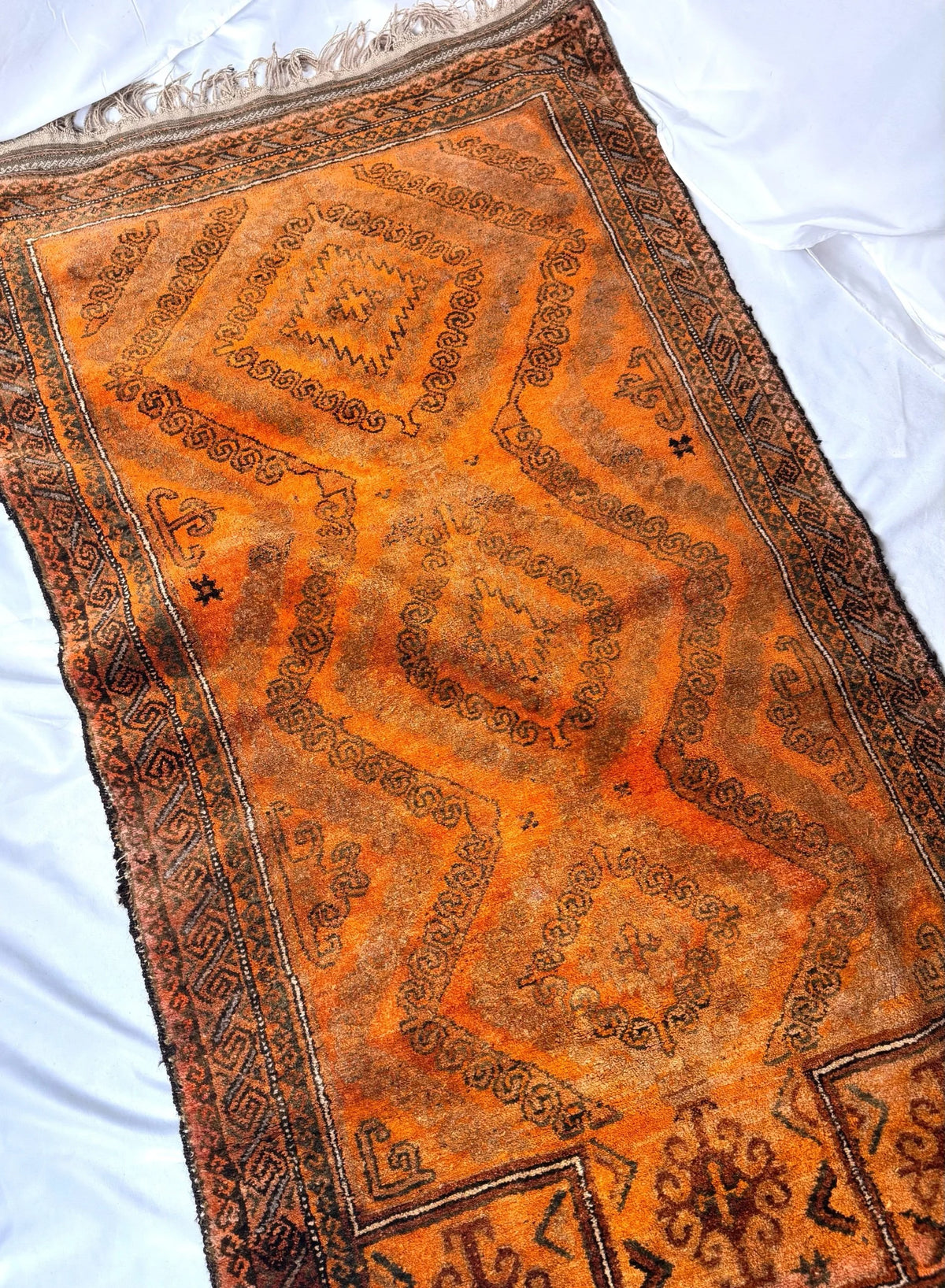 Hand-Knotted Vintage Moroccan Wool Rug