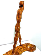 Large, Hand-Crafted Wooden African Statue