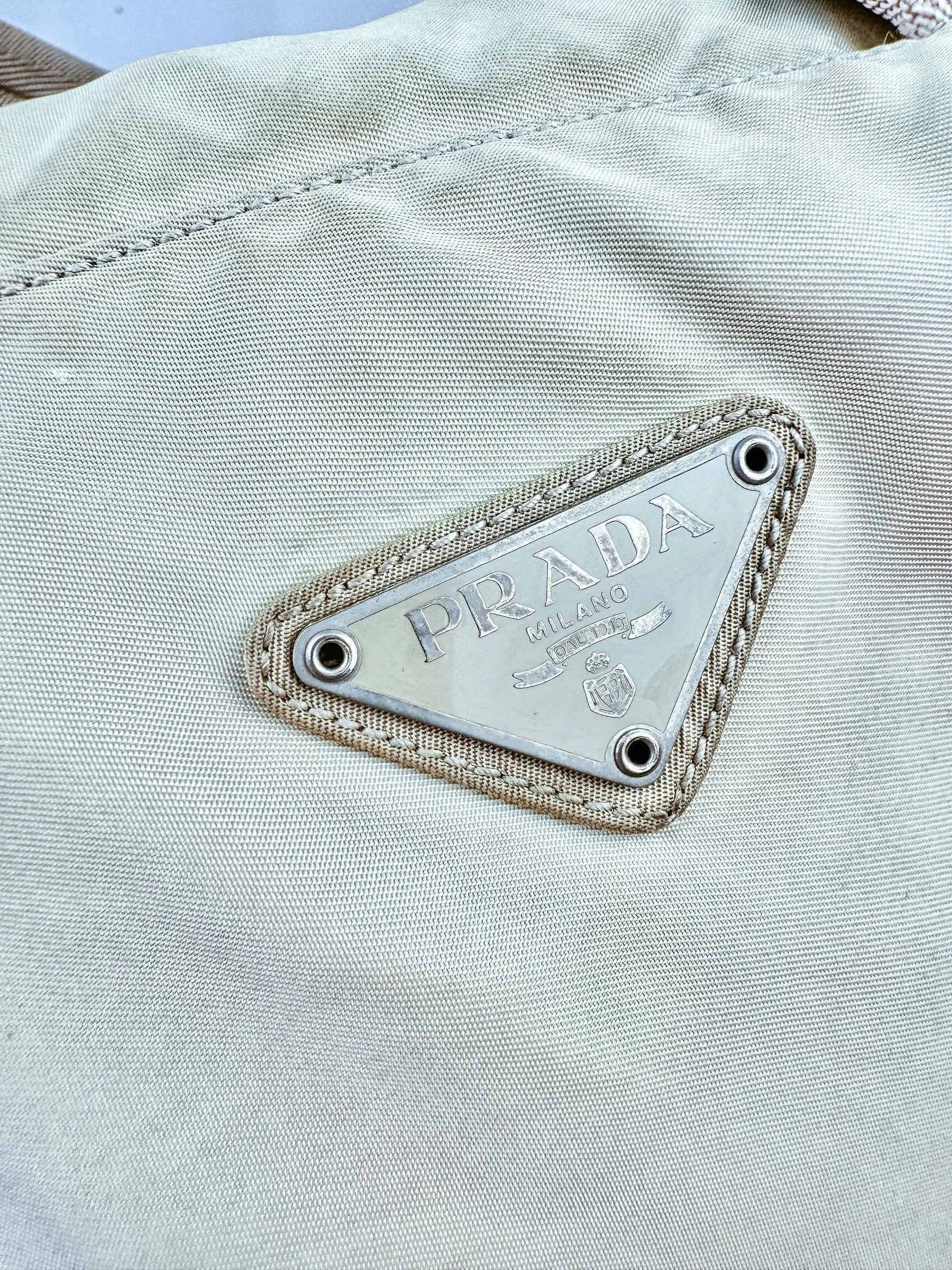 Prada Beige Nylon Tessuto Handbag