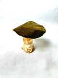 Single Olive Green Velvet Mushroom