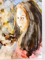 Partners in Crime, Watercolor Painting on Paper
