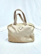 Prada Beige Nylon Tessuto Handbag