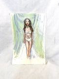 Angel Without Wings, Pastel Painting on Paper
