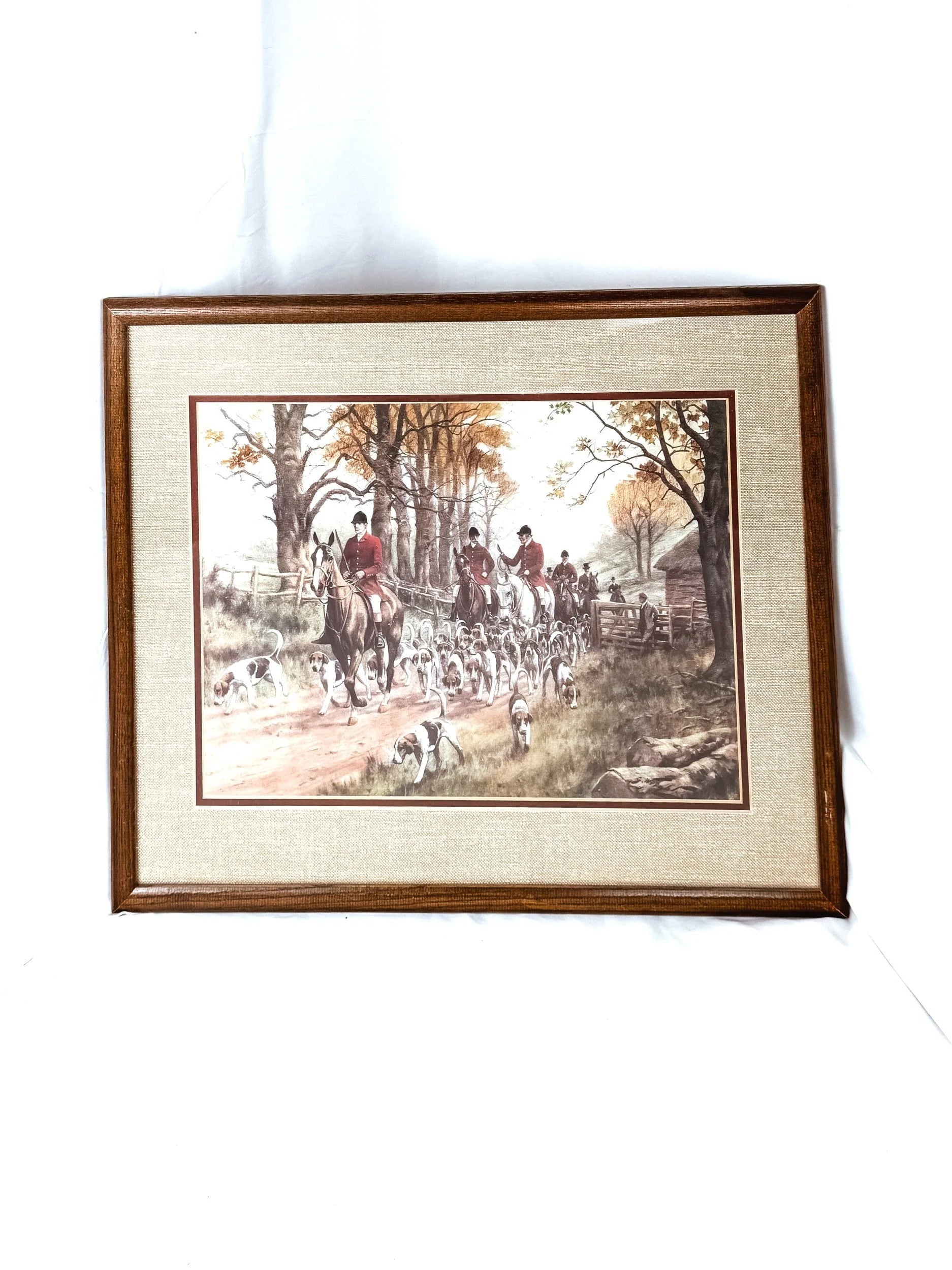 "The Pink of Condition" by George Wright, Framed Fox Hunting Art Print