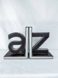 A\Z Faux Leather Bookends