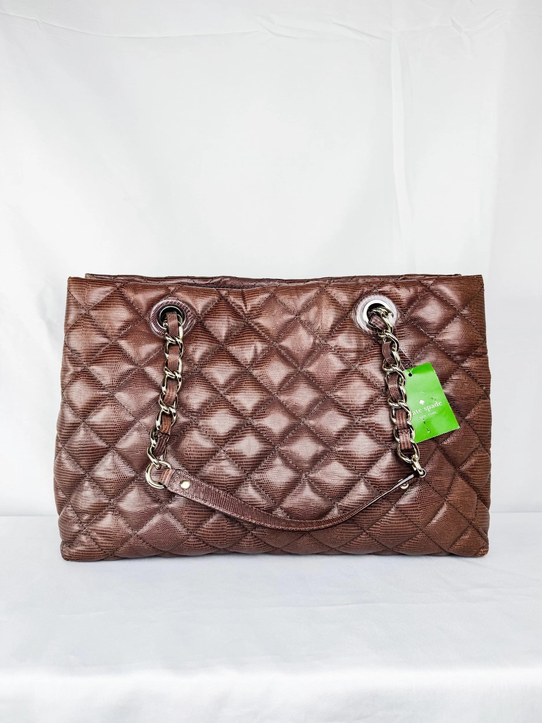 Kate Spade Gold Coast Maryanne Bag, Brown Lizard-Embossed Leather