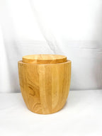 Crate & Barrel Natural Wooden Ice Bucket