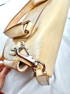 Givenchy Patent Pandora Flap Dark Cream Shoulder Bag