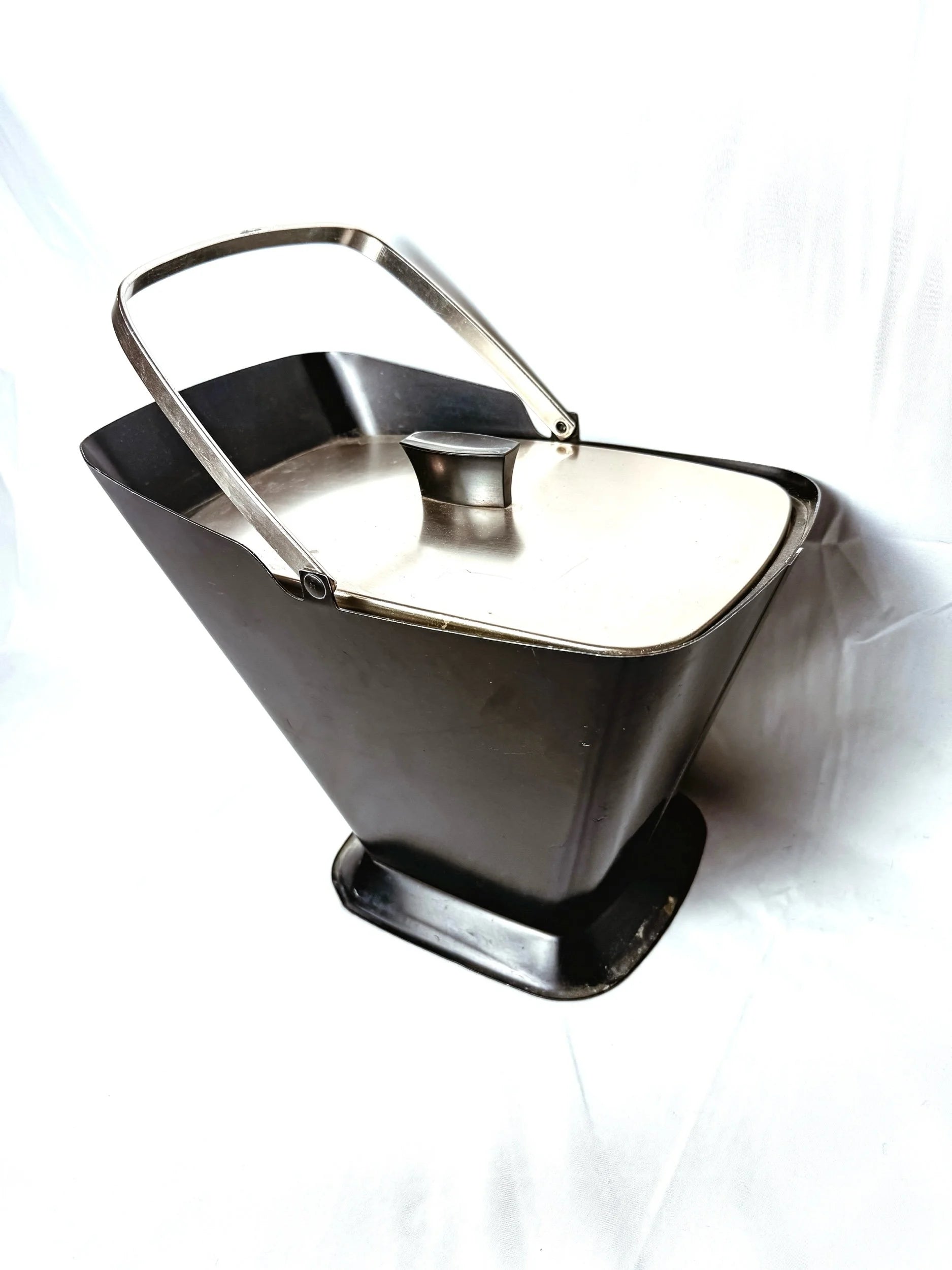Black & Chrome Mid Century West Bend Ice Bucket