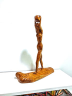 Large, Hand-Crafted Wooden African Statue