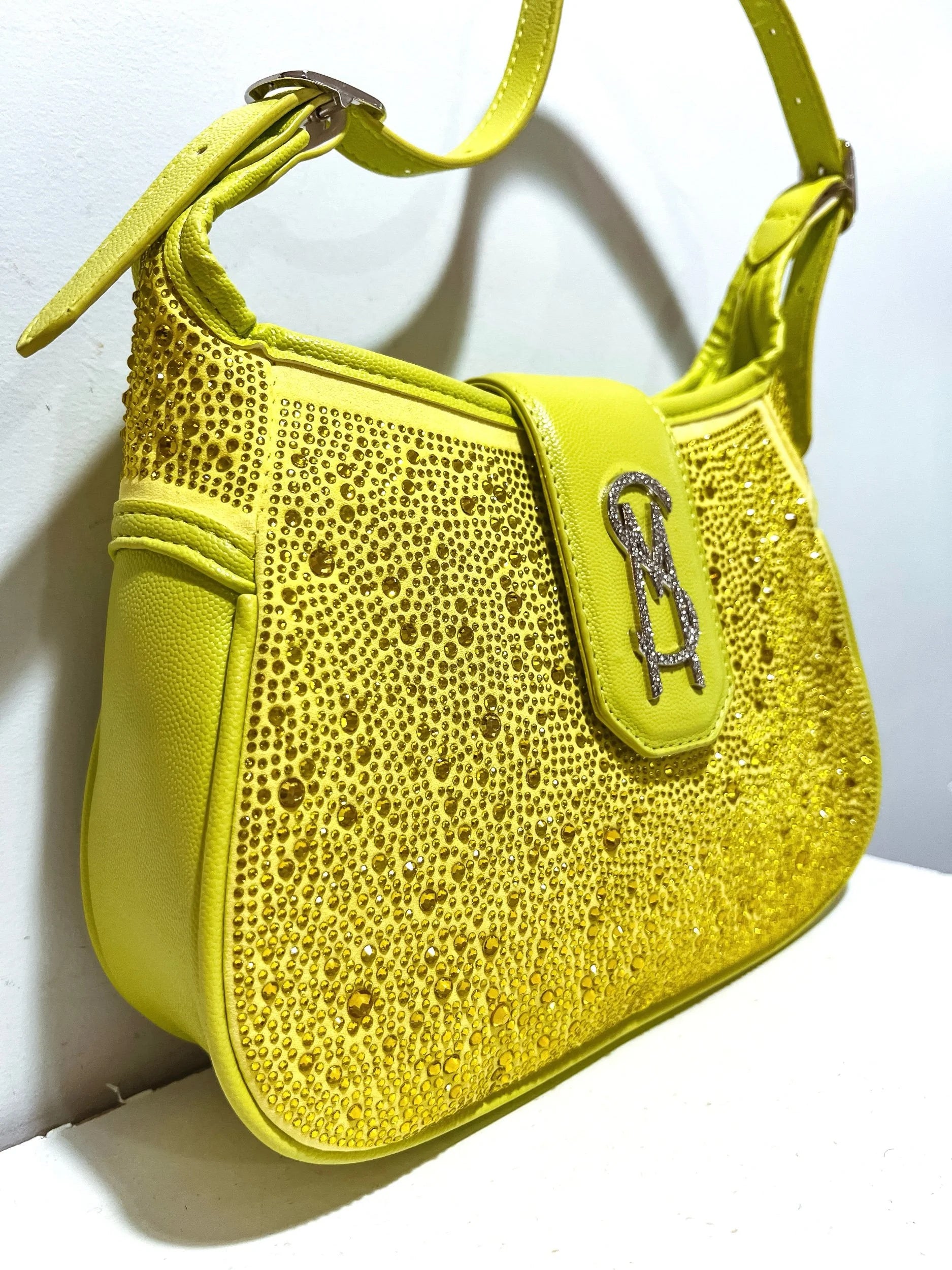 Steve Madden Lime Green Bedazzled Handbag