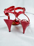 Calvin Klein Pink Leather Strappy Heels