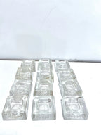 Set of 12 Vintage Glass Salt Cellars