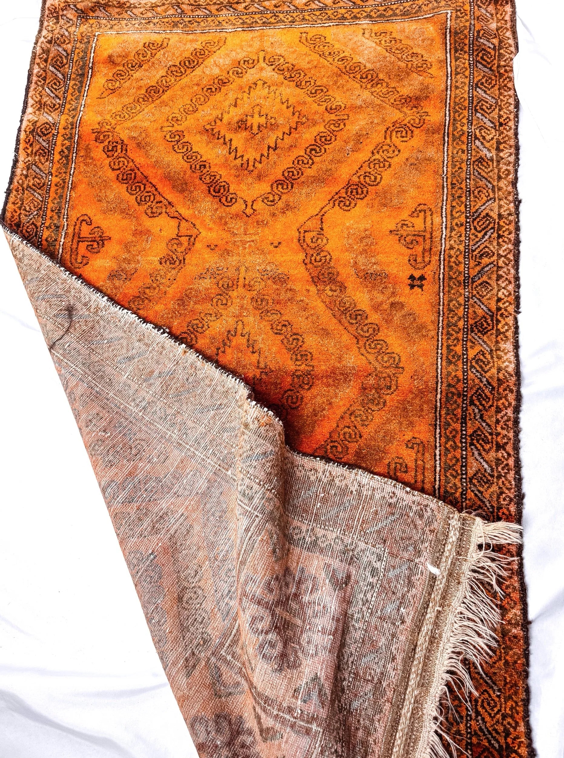 Hand-Knotted Vintage Moroccan Wool Rug