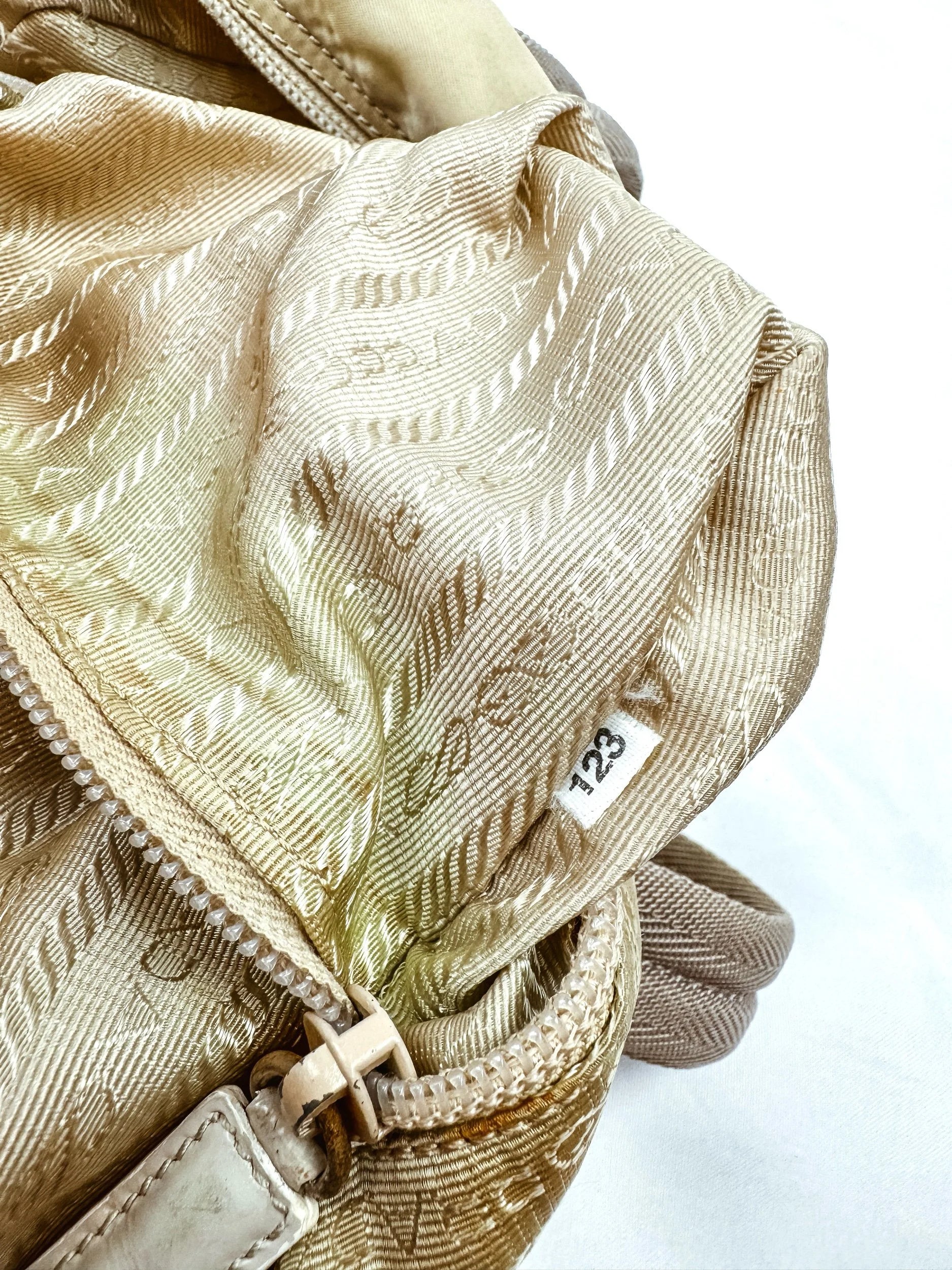 Prada Beige Nylon Tessuto Handbag