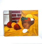 Vintage Fruit Still Life Original Oil Painting on Canvas