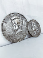 Set of 4 Heavy Metal Coin Wall Decor