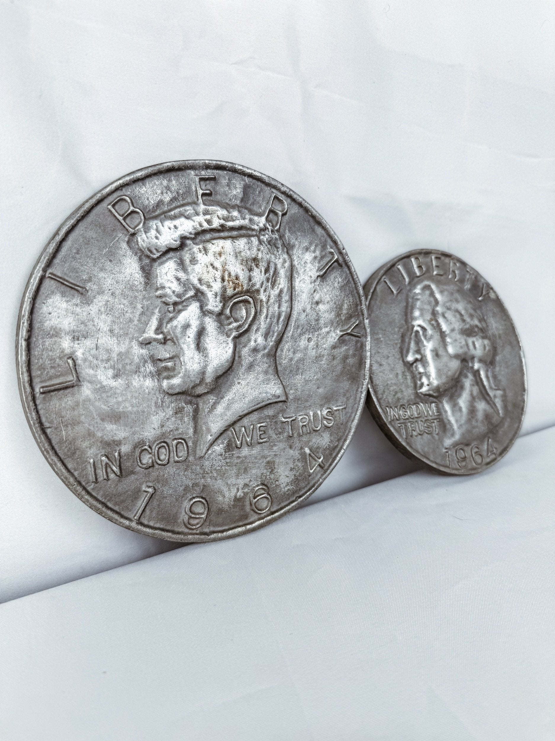 Set of 4 Heavy Metal Coin Wall Decor