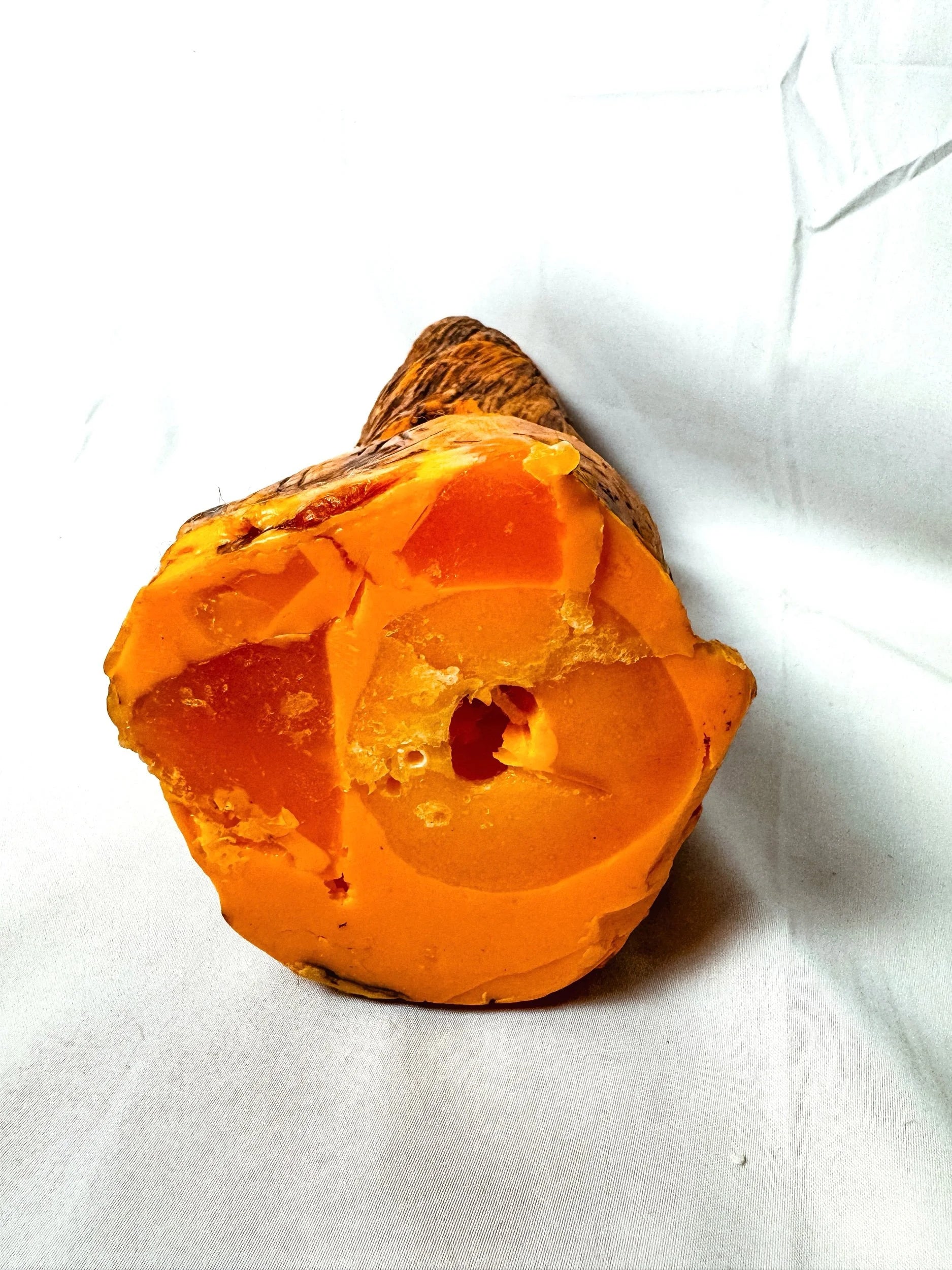 Large “Man in the Tree” Carved Wax Candle, Made in Austria