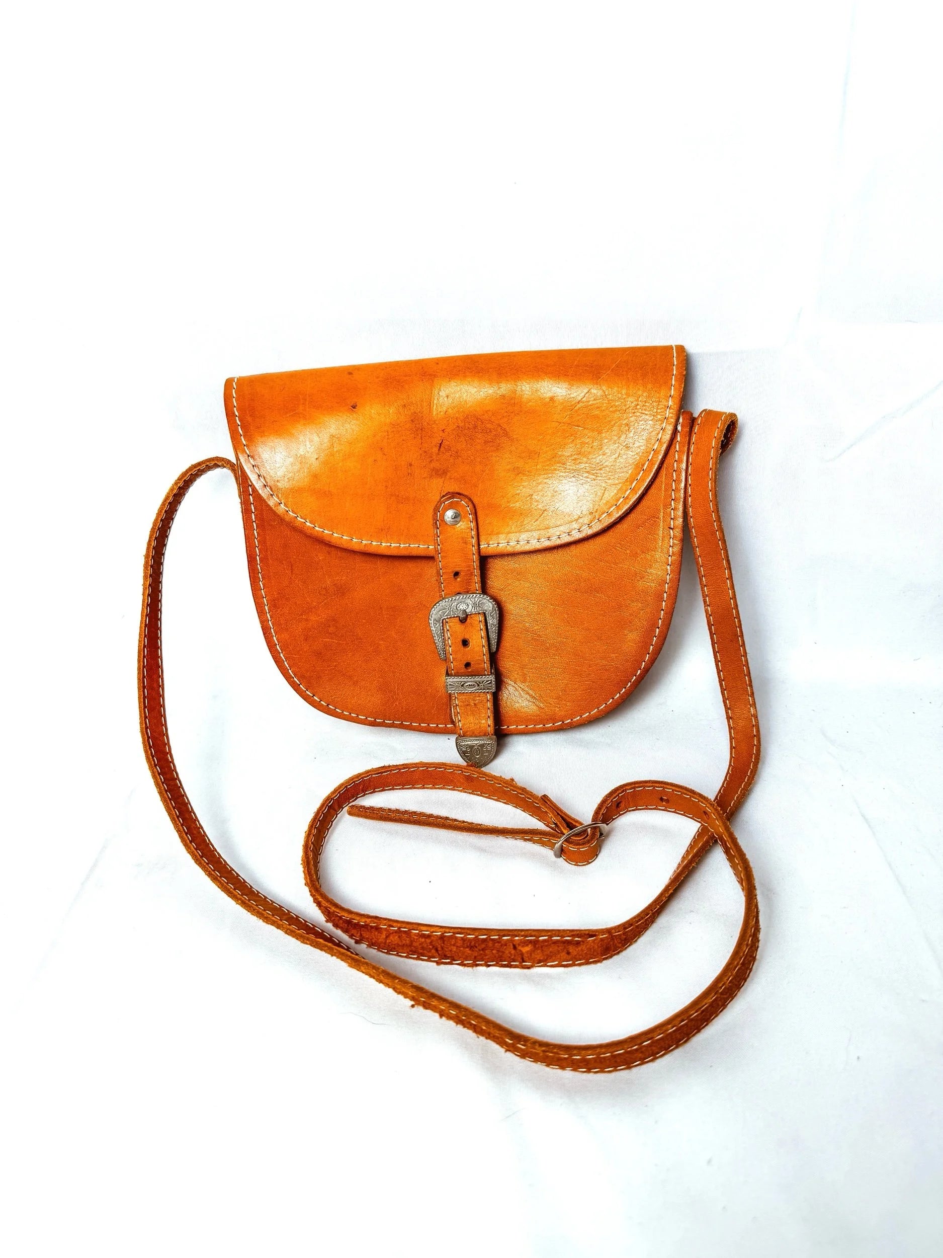 Vintage Genuine Leather Crossbody Leather Pochette Bag