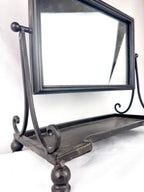 Wrought Iron Owl Mirror On Stand